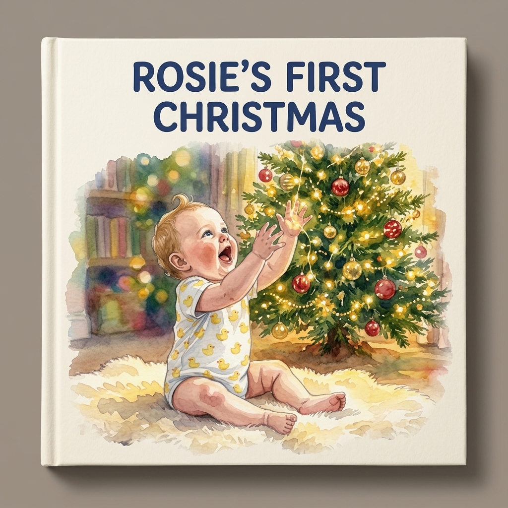 Painted sample cover — Your Child's First Christmas