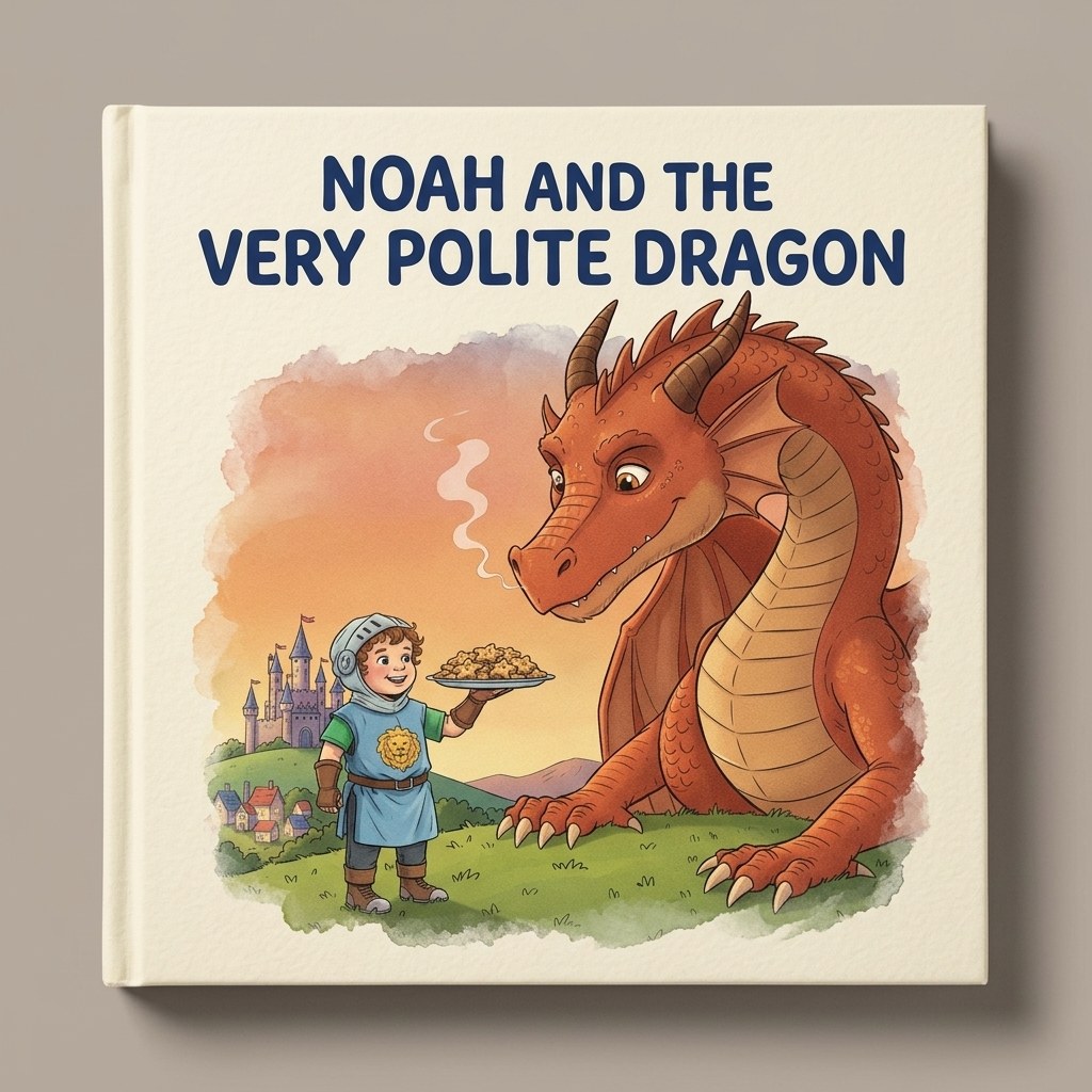 Painted sample cover — Your Child and the Very Polite Dragon